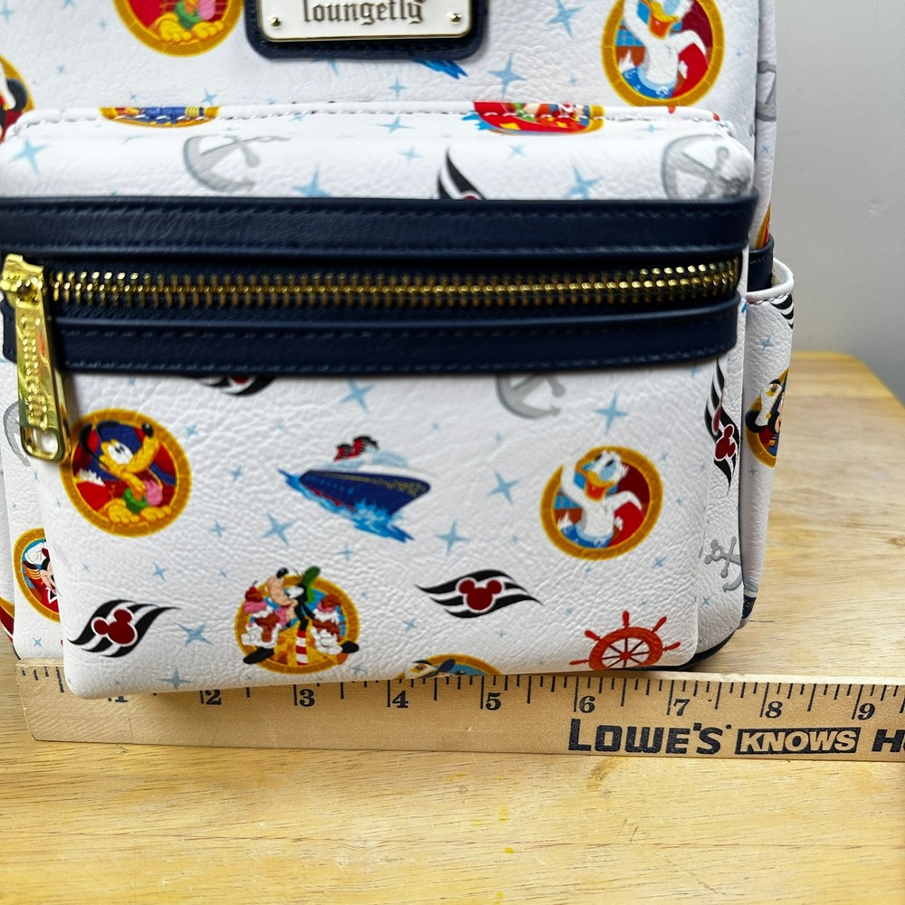 Loungefly Disney‎ Cruise Line Wish Mini Inaugural Sailing Mini Backpack Nautical - Picture 11 of 15